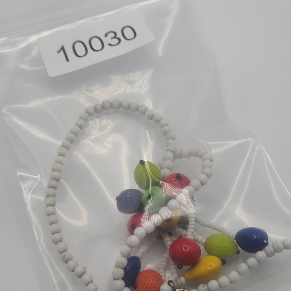Vintage Glass Fruit Necklace Cluster‎ Signed Czech 15" - Picture 12 of 12